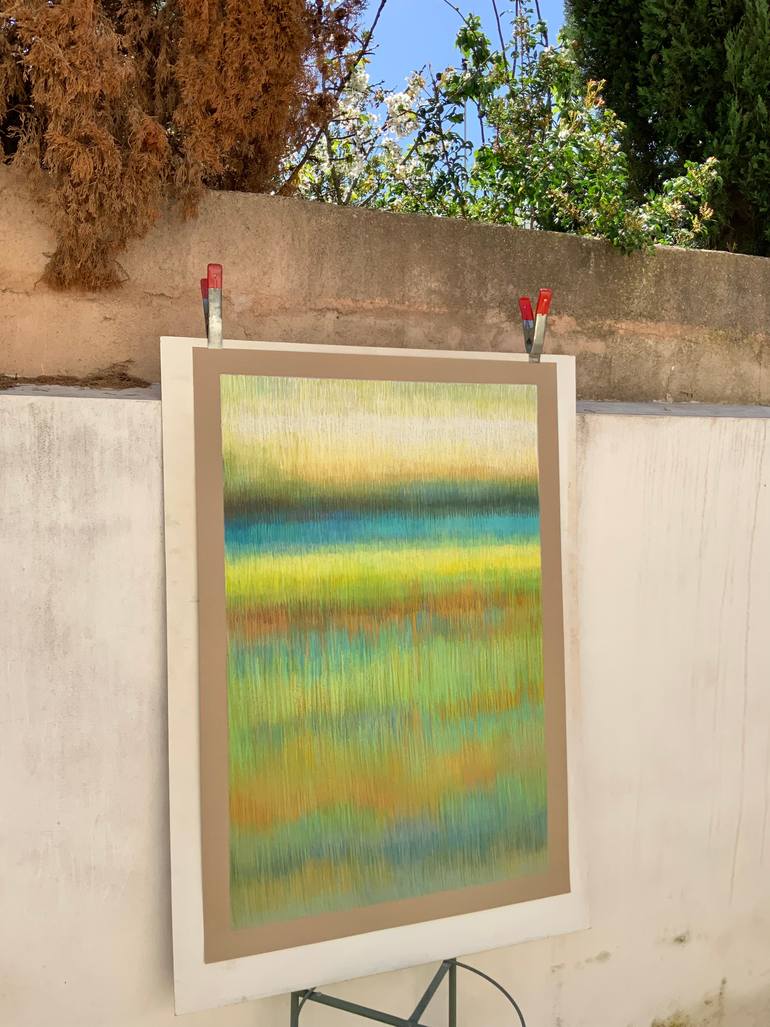 Original Minimalism Abstract Painting by Malgorzata Krakowiak