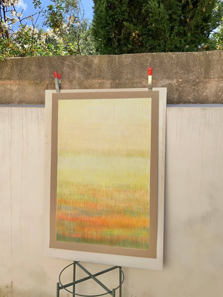 Original Minimalism Abstract Painting by Malgorzata Krakowiak