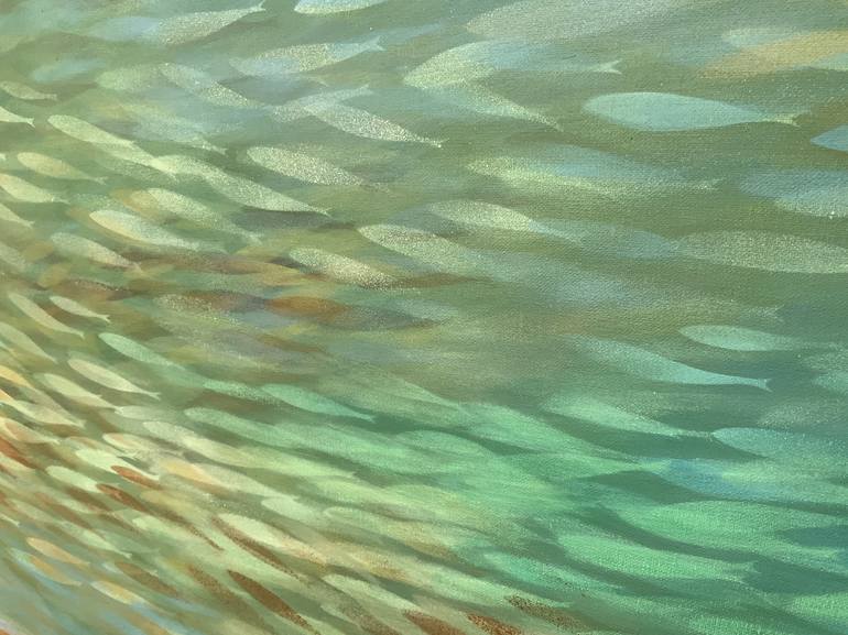 Original Abstract Seascape Painting by Malgorzata Krakowiak