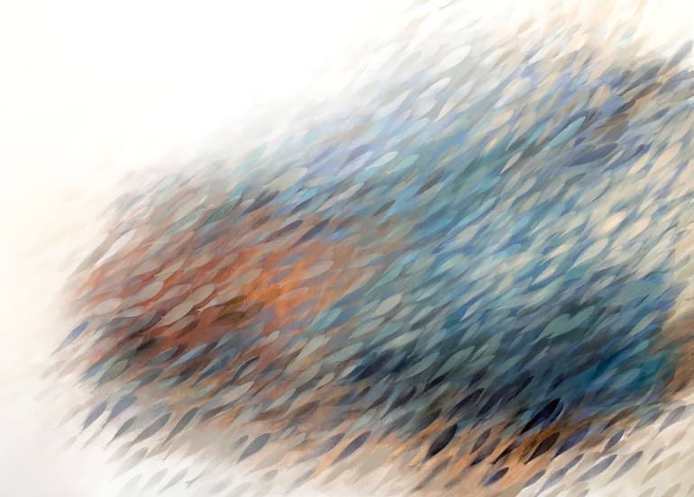 Original Abstract Seascape Painting by Malgorzata Krakowiak