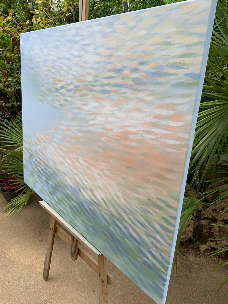 Original Abstract Seascape Painting by Malgorzata Krakowiak