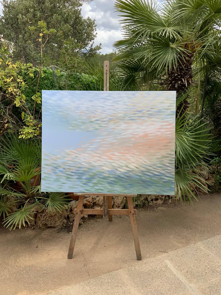 Original Abstract Seascape Painting by Malgorzata Krakowiak