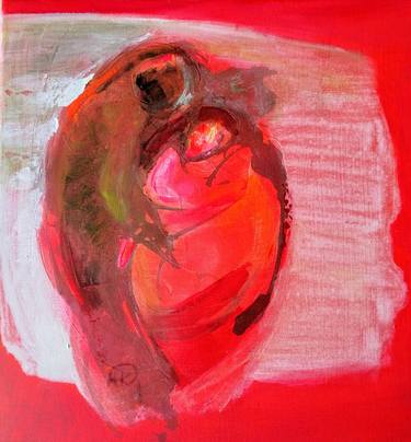 Original Abstract Love Paintings by Malgorzata Krakowiak