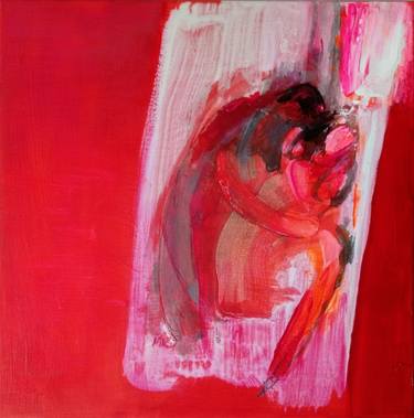 Original Abstract Expressionism Love Paintings by Malgorzata Krakowiak