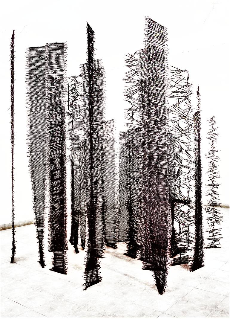 Original Abstract Nature Installation by Malgorzata Krakowiak