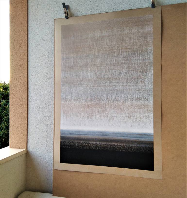 Original Minimalism Abstract Painting by Malgorzata Krakowiak