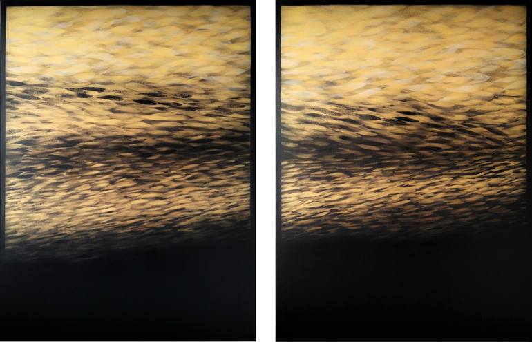 Original Fine Art Abstract Paintings by Malgorzata Krakowiak