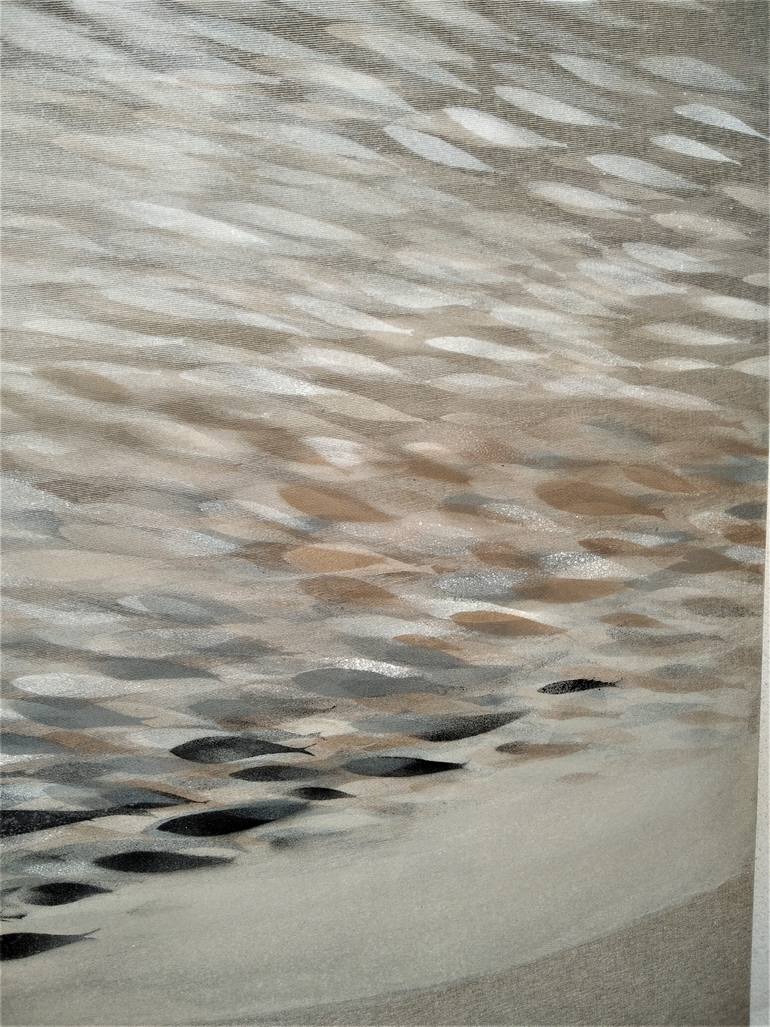Original Abstract Expressionism Abstract Painting by Malgorzata Krakowiak