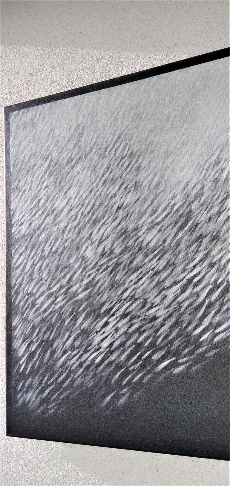 Original Abstract Expressionism Abstract Painting by Malgorzata Krakowiak