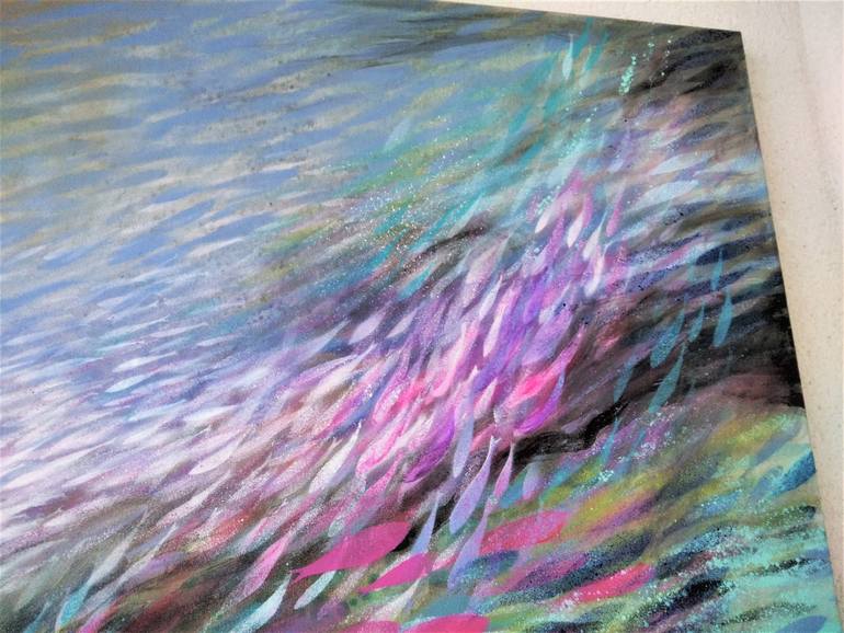 Original Abstract Expressionism Abstract Painting by Malgorzata Krakowiak