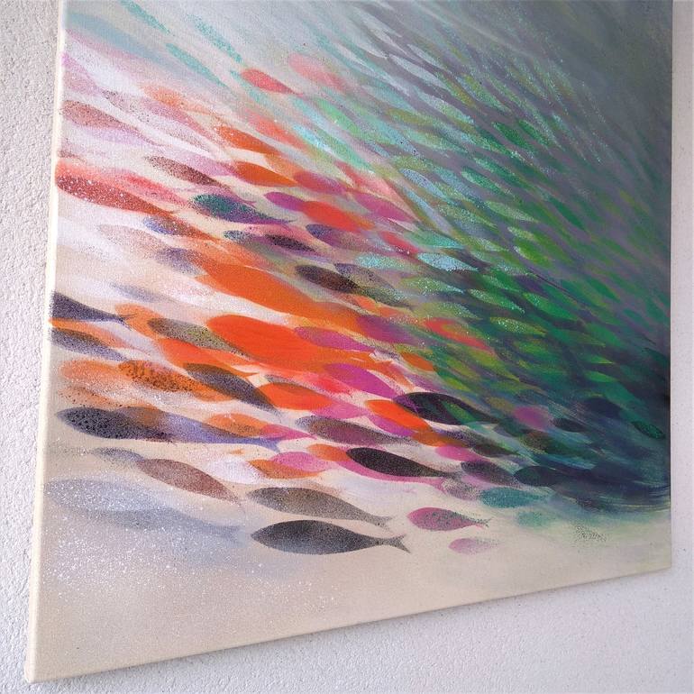 Original Abstract Painting by Malgorzata Krakowiak