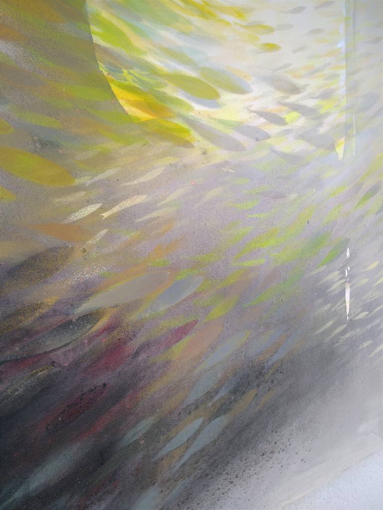 Original Minimalism Abstract Painting by Malgorzata Krakowiak
