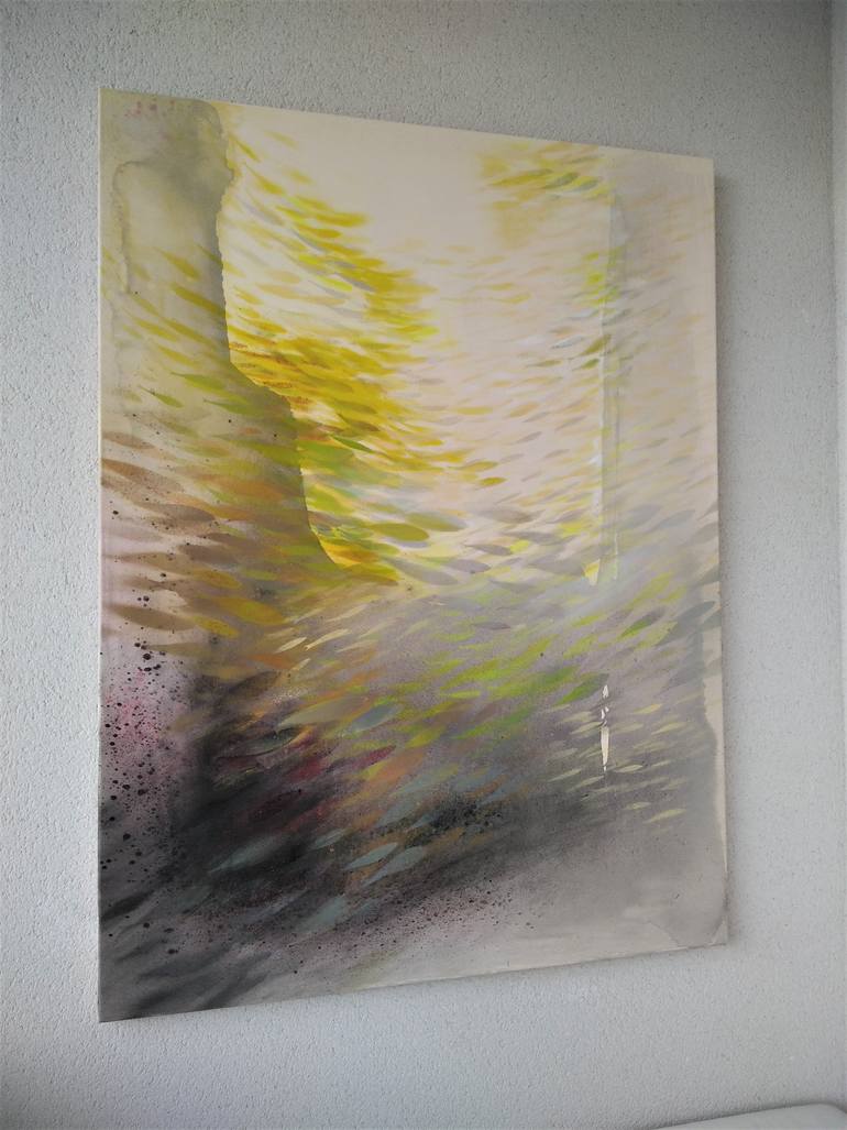 Original Minimalism Abstract Painting by Malgorzata Krakowiak