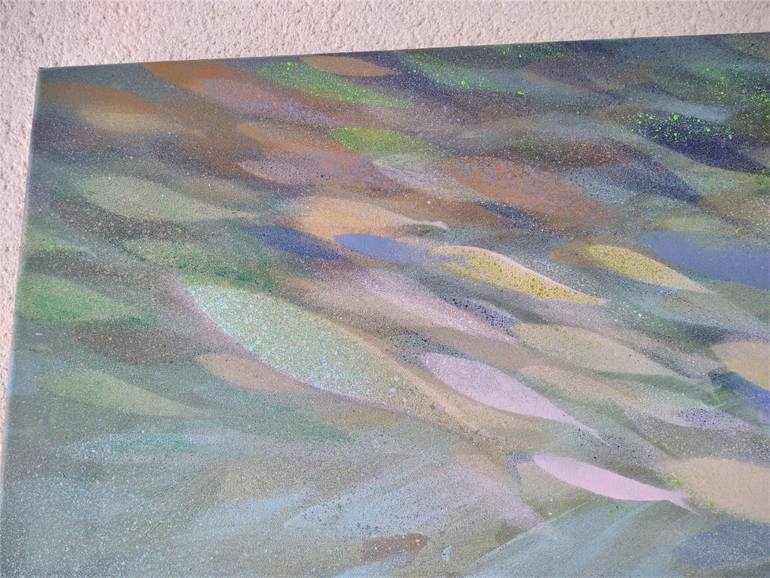 Original Abstract Expressionism Abstract Painting by Malgorzata Krakowiak