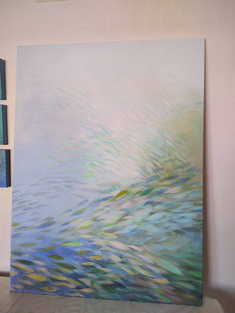 Original Abstract Expressionism Abstract Painting by Malgorzata Krakowiak