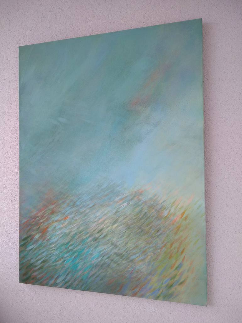 Original Impressionism Abstract Painting by Malgorzata Krakowiak