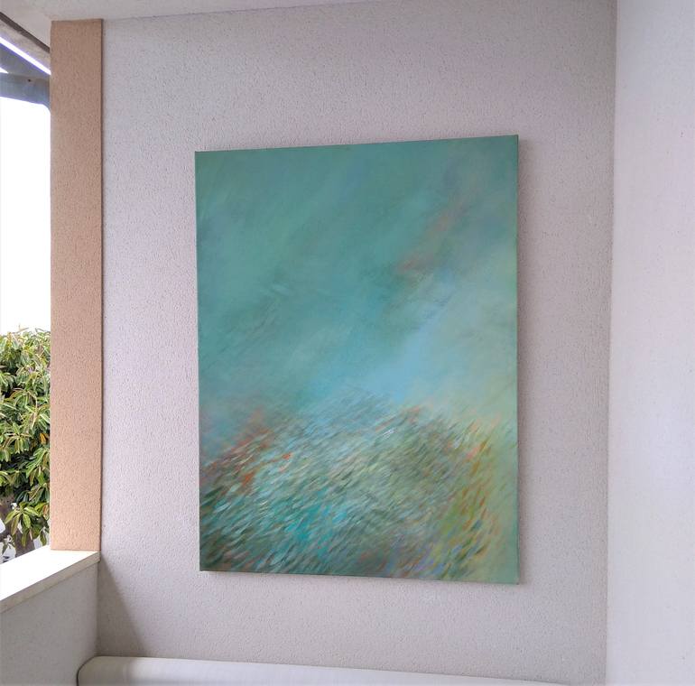 Original Impressionism Abstract Painting by Malgorzata Krakowiak