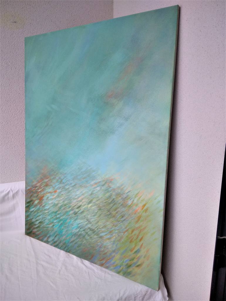 Original Impressionism Abstract Painting by Malgorzata Krakowiak