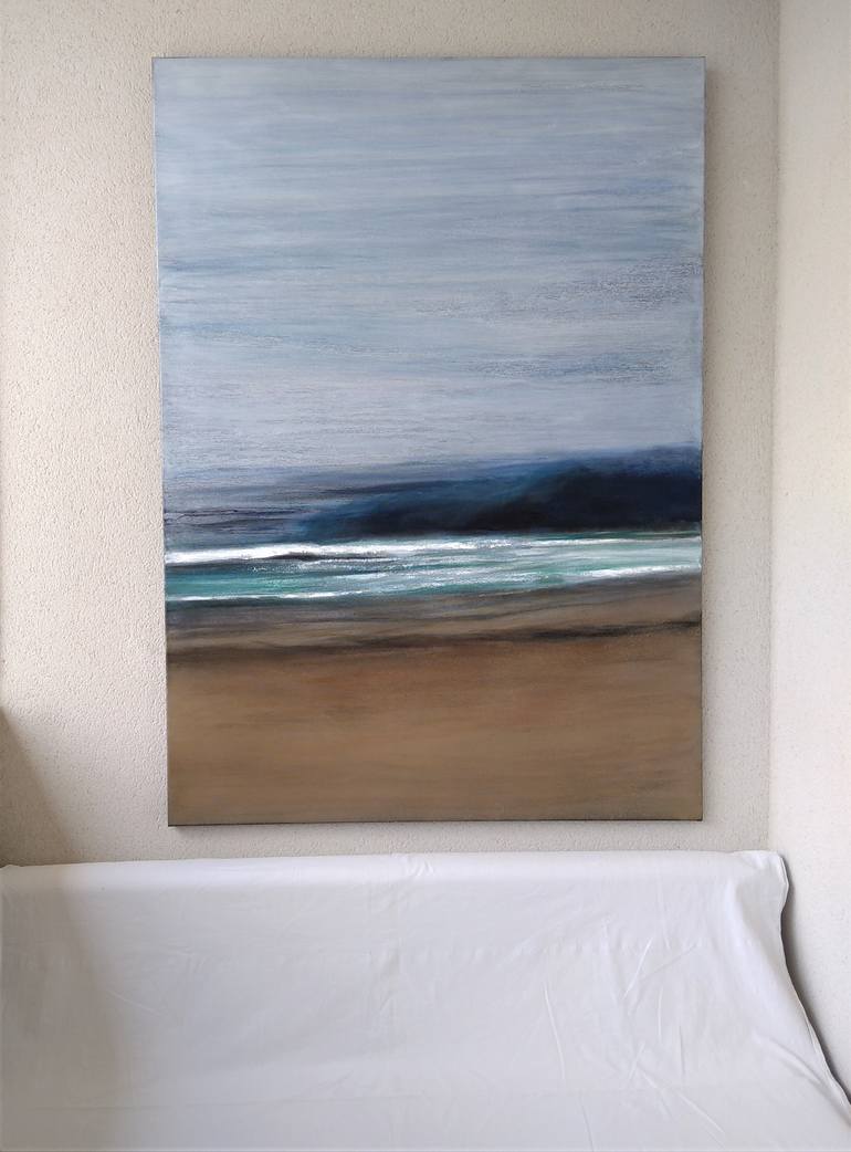 Original Minimalism Abstract Painting by Malgorzata Krakowiak