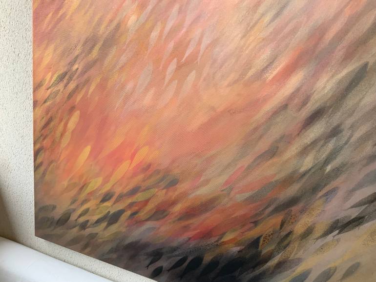 Original Abstract Expressionism Abstract Painting by Malgorzata Krakowiak