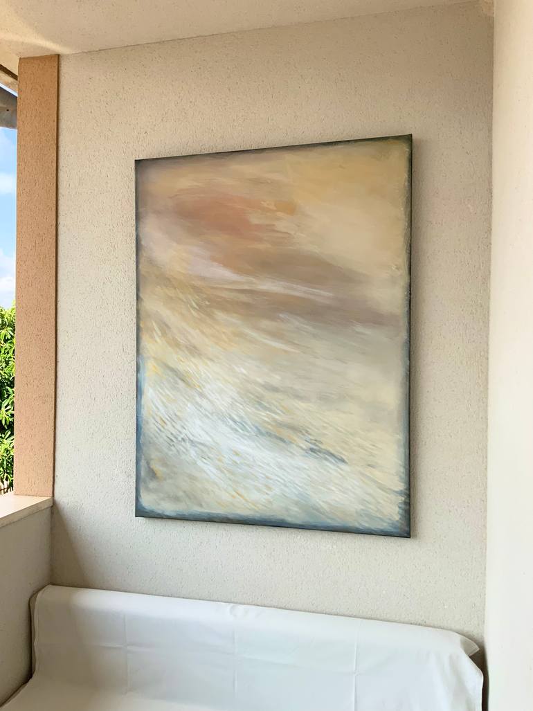 Original Abstract Expressionism Abstract Painting by Malgorzata Krakowiak