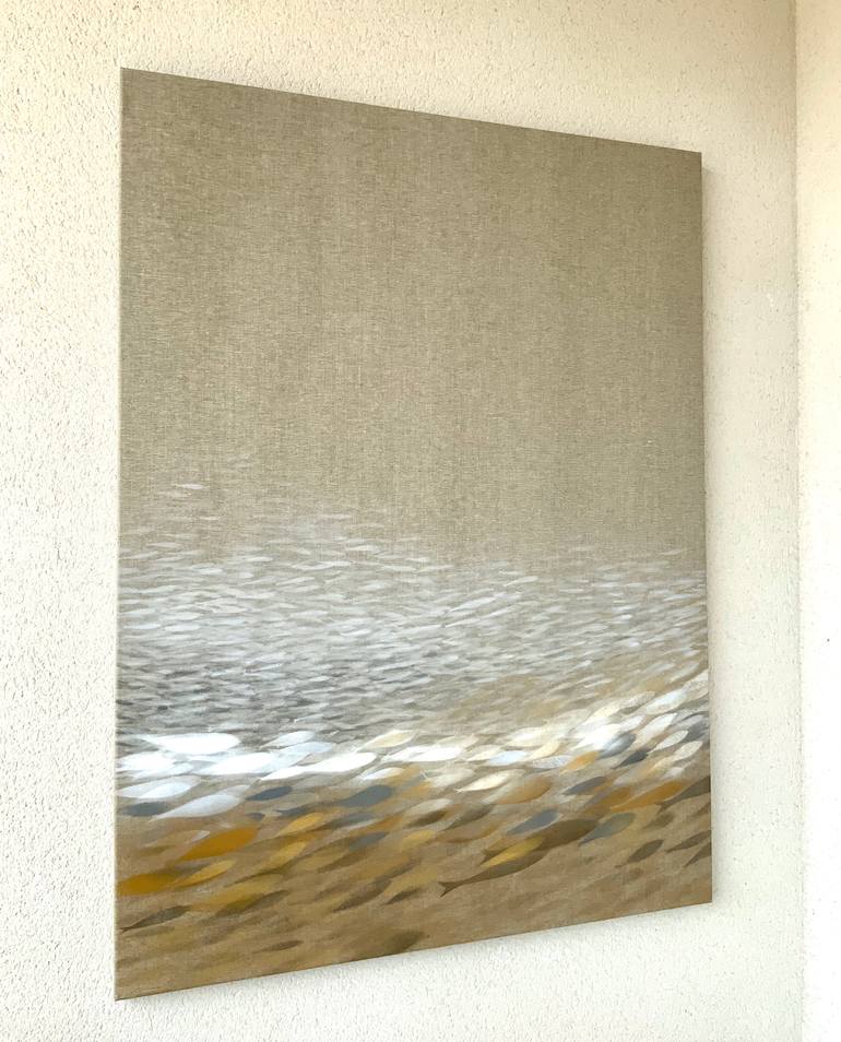Original Minimalism Abstract Painting by Malgorzata Krakowiak