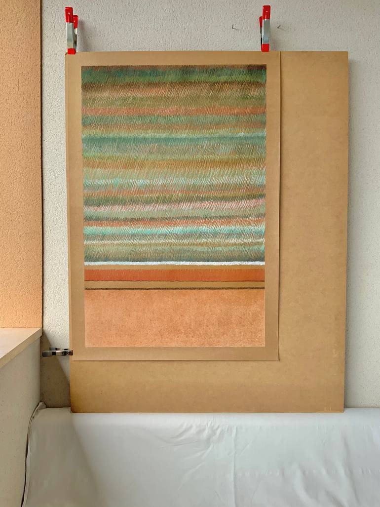 Original Minimalism Abstract Painting by Malgorzata Krakowiak