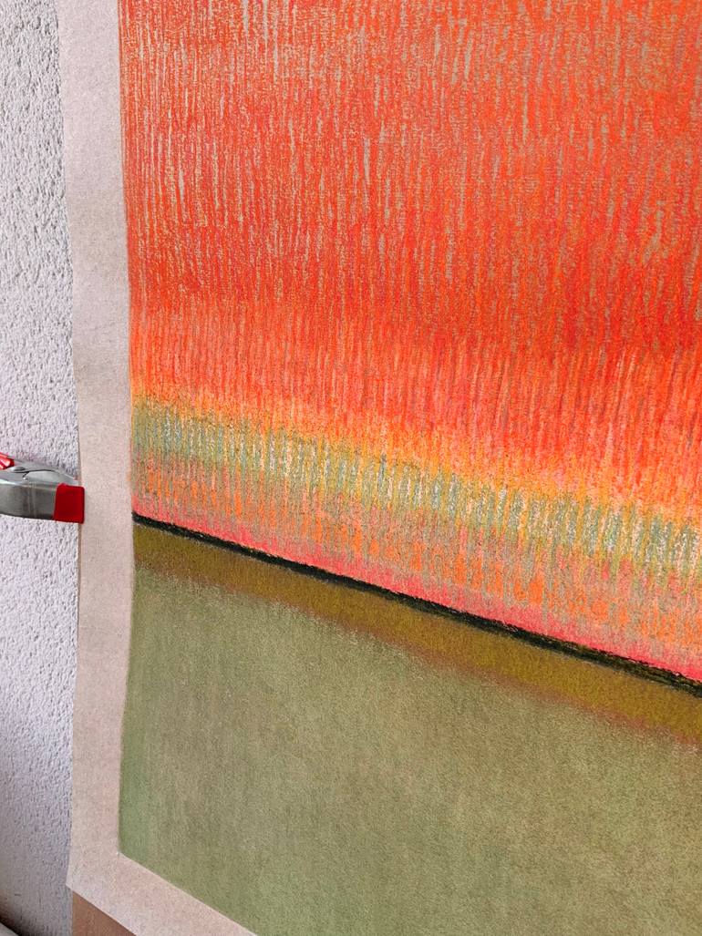 Original Minimalism Abstract Painting by Malgorzata Krakowiak