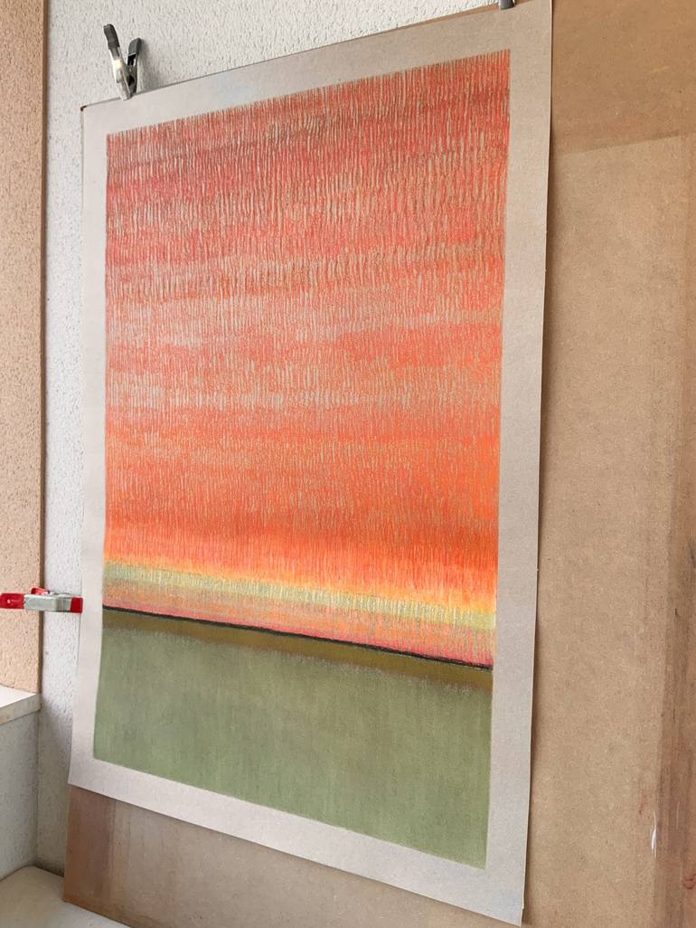 Original Minimalism Abstract Painting by Malgorzata Krakowiak