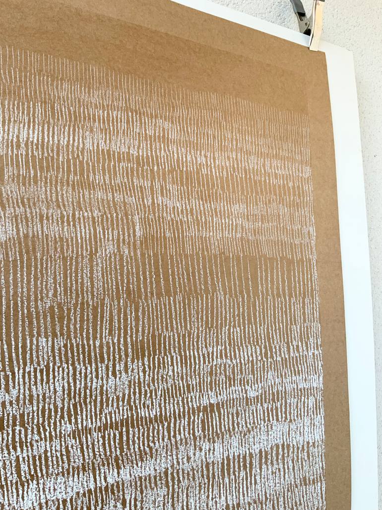 Original Minimalism Abstract Drawing by Malgorzata Krakowiak