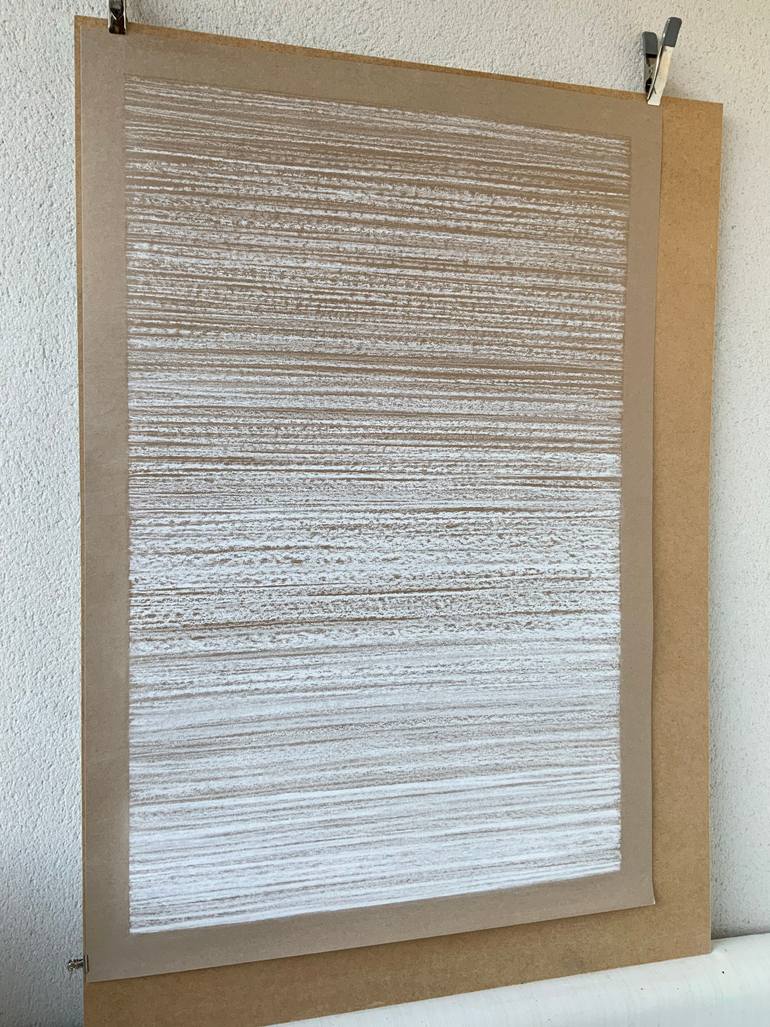 Original Minimalism Abstract Drawing by Malgorzata Krakowiak