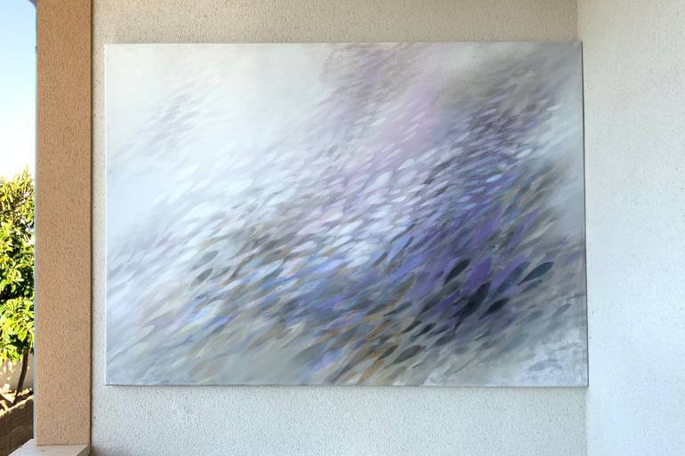 Original Abstract Expressionism Abstract Painting by Malgorzata Krakowiak