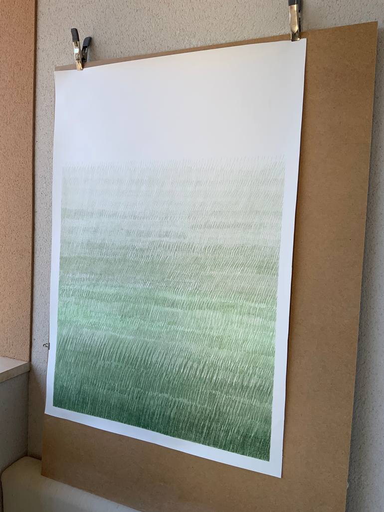 Original Minimalism Abstract Painting by Malgorzata Krakowiak