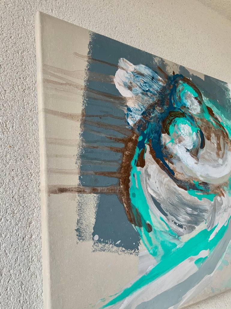 Original Abstract Expressionism Abstract Painting by Malgorzata Krakowiak