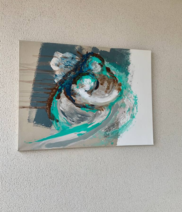 Original Abstract Expressionism Abstract Painting by Malgorzata Krakowiak