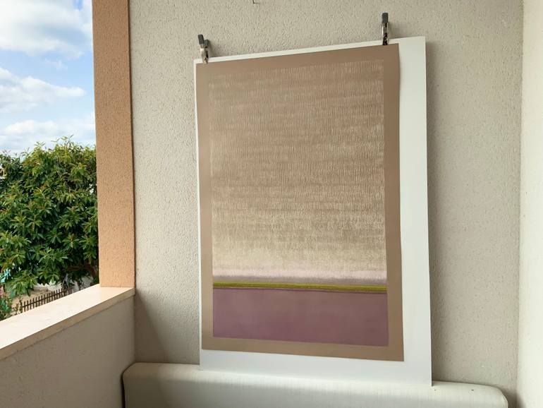 Original Minimalism Abstract Painting by Malgorzata Krakowiak