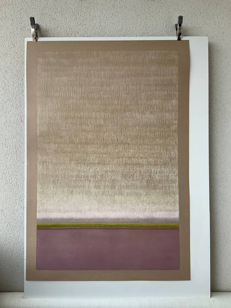 Original Minimalism Abstract Painting by Malgorzata Krakowiak