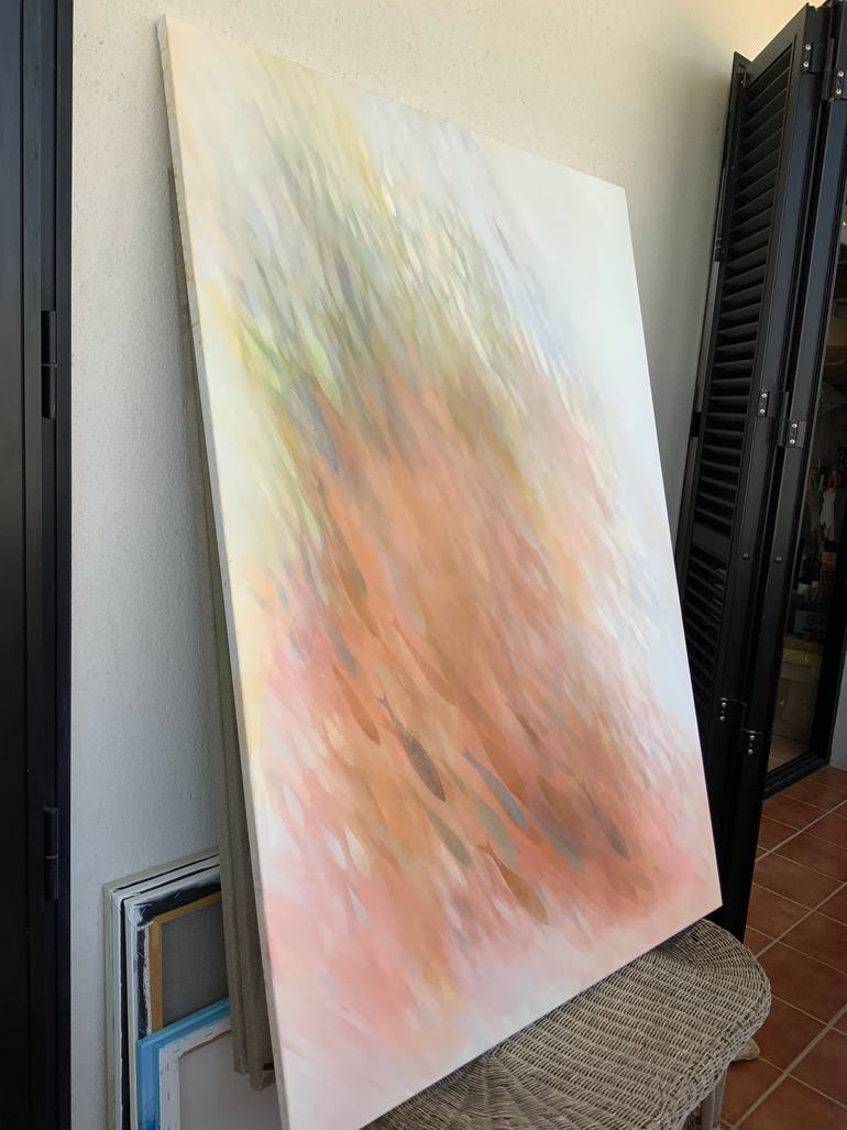 Original Abstract Expressionism Abstract Painting by Malgorzata Krakowiak