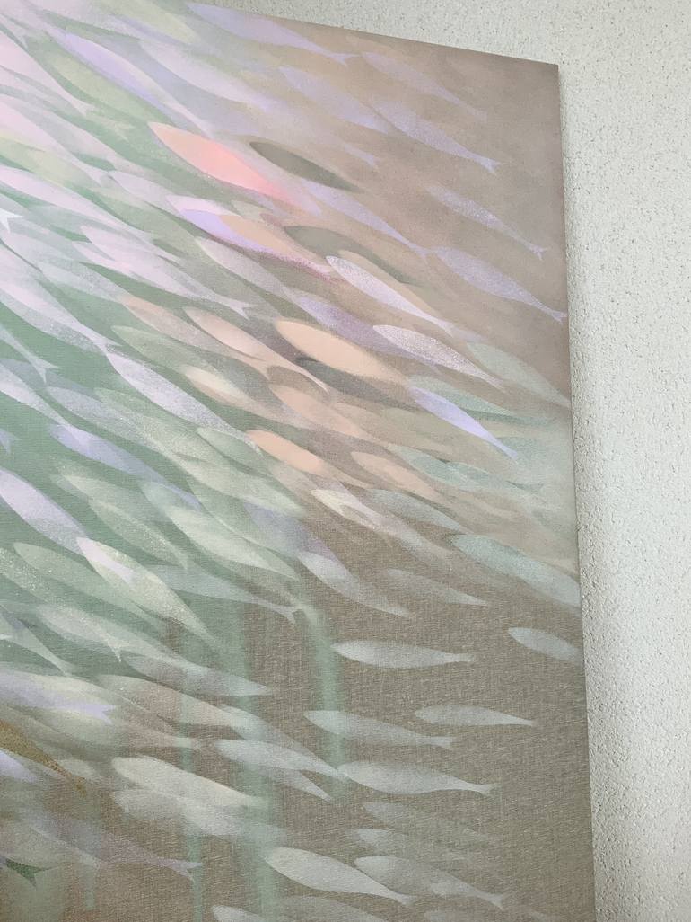 Original Minimalism Abstract Painting by Malgorzata Krakowiak