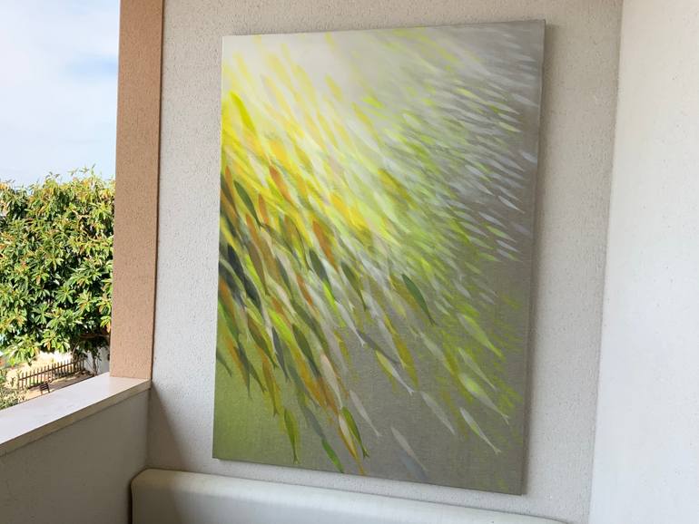 Original Minimalism Abstract Painting by Malgorzata Krakowiak