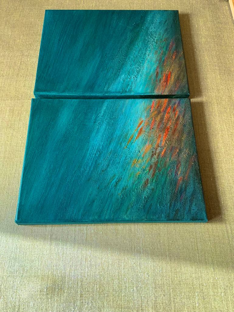 Original Abstract Expressionism Abstract Painting by Malgorzata Krakowiak