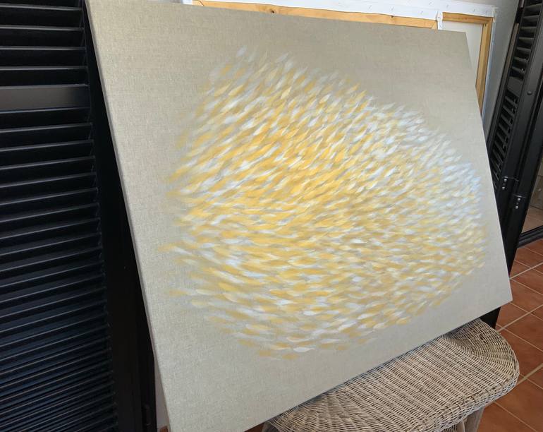 Original Minimalism Abstract Painting by Malgorzata Krakowiak
