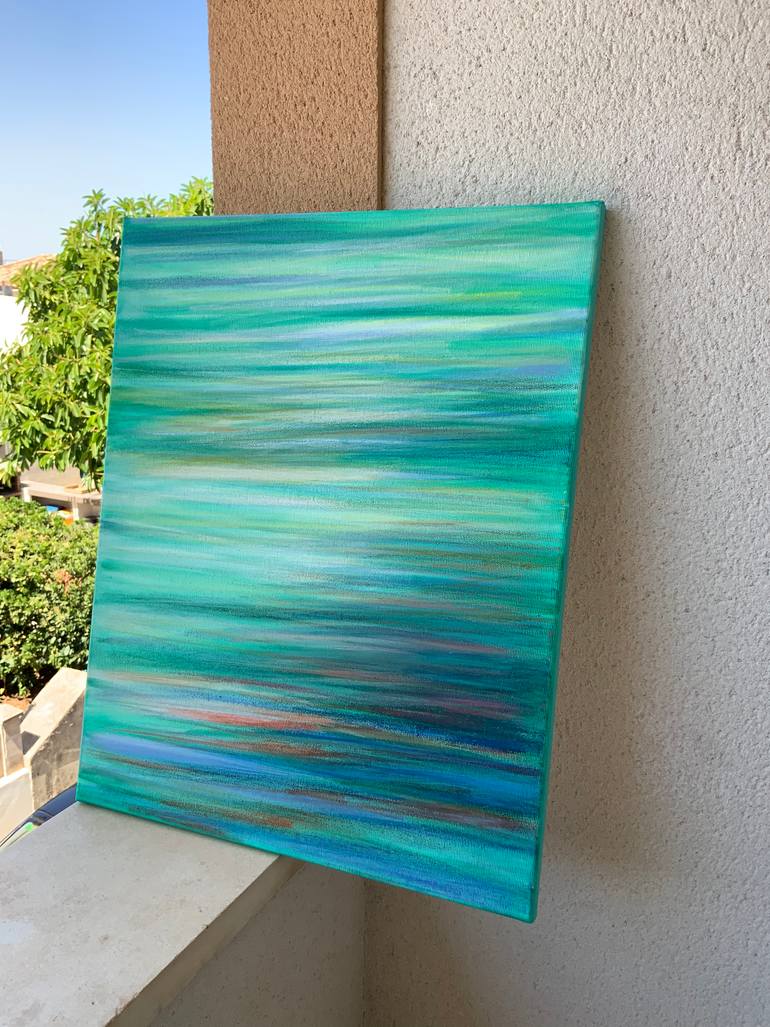 Original Impressionism Abstract Painting by Malgorzata Krakowiak