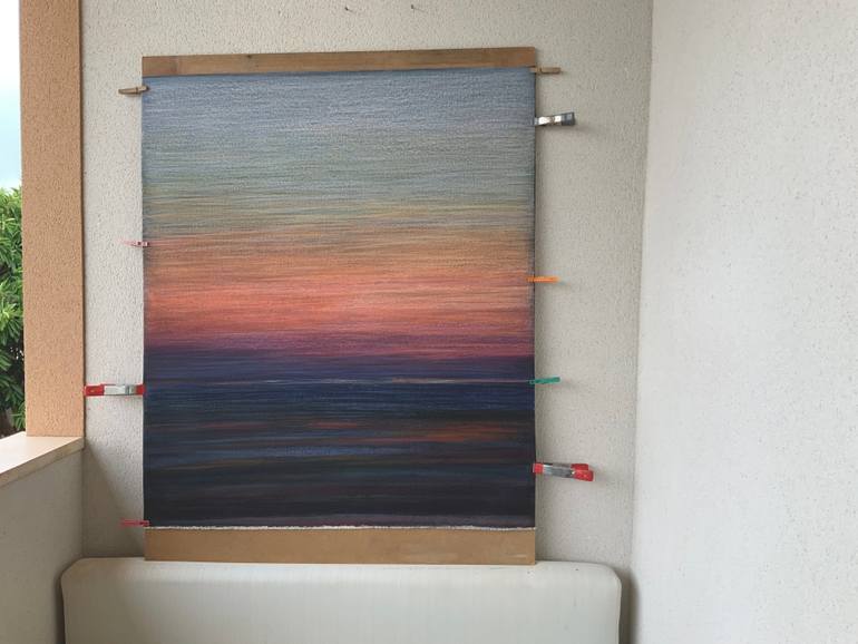 Original Abstract Landscape Painting by Malgorzata Krakowiak