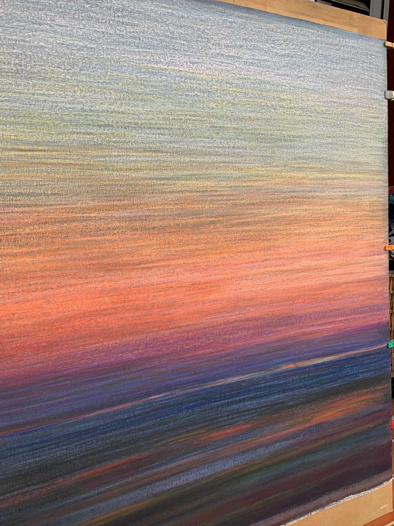 Original Abstract Landscape Painting by Malgorzata Krakowiak