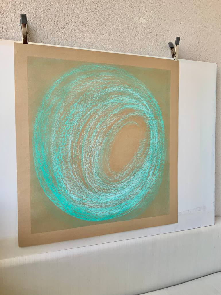 Original Minimalism Abstract Drawing by Malgorzata Krakowiak