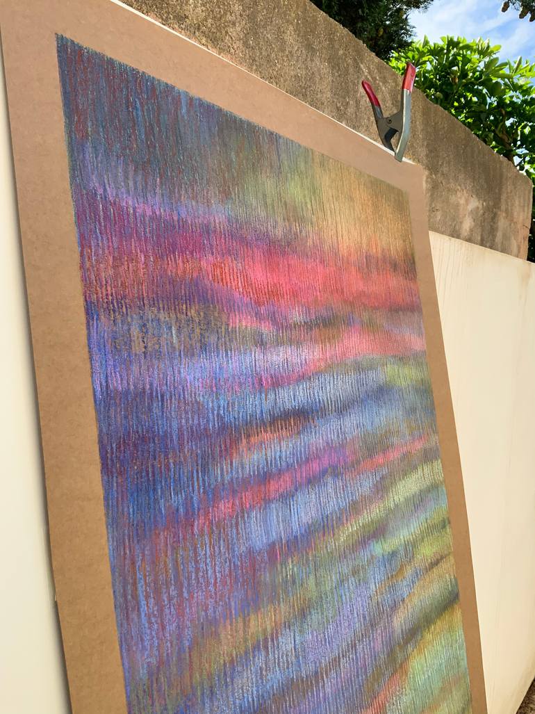 Original Abstract Landscape Painting by Malgorzata Krakowiak