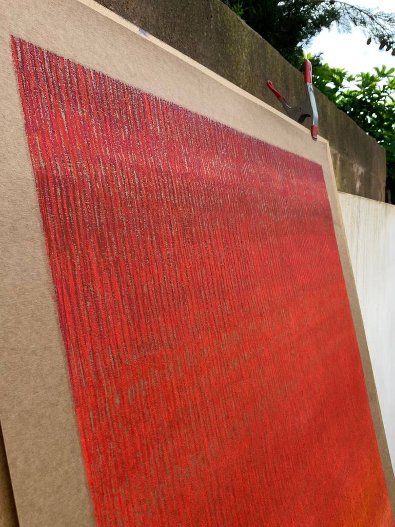 Original Minimalism Abstract Painting by Malgorzata Krakowiak