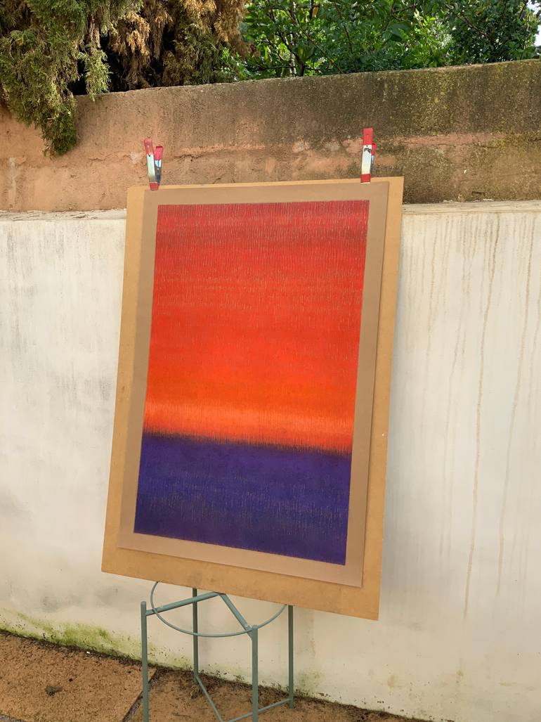 Original Minimalism Abstract Painting by Malgorzata Krakowiak