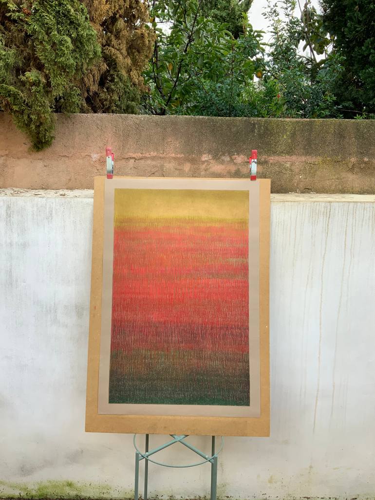 Original Minimalism Abstract Painting by Malgorzata Krakowiak